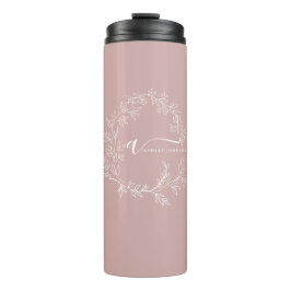 Bouteilles Isothermes Blush Dusty Rose Écriture Moderne Féminin Monogram