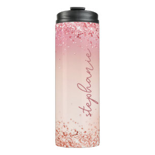 Bouteilles Isothermes Blush Rose Pailleté Personnalisé