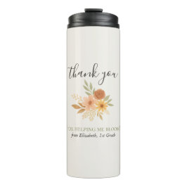 Bouteilles Isothermes Boho Floral Aquarelle Enseignant Merci