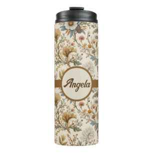 Bouteilles Isothermes Boho Floral en beige