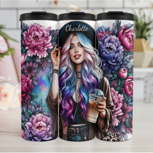 Bouteilles Isothermes Boho Floral Iced Coffee Dream