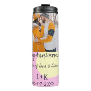 Bouteilles Isothermes Boho moderne heureux anniversaire ajouter nom date