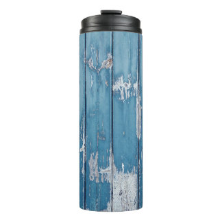 Bouteilles Isothermes Bois turquoise et marron