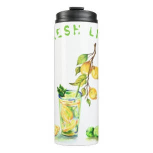 Bouteilles Isothermes Boisson de citron frais Paruline thermique - Texte