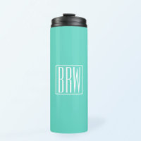 Bold Modern | White on aqua
