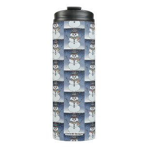 Bouteilles Isothermes Bonhomme de neige avec fond - Tumbler thermique