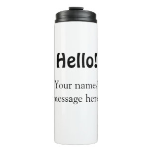 Bouteilles Isothermes Bonjour ajouter un message de nom simple minimum é