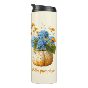 Bouteilles Isothermes Bonjour Citrouille Floral Halloween Arrangement