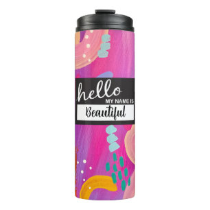 Bouteilles Isothermes Bonjour Mon nom est rose Jouer Fille Esthétique