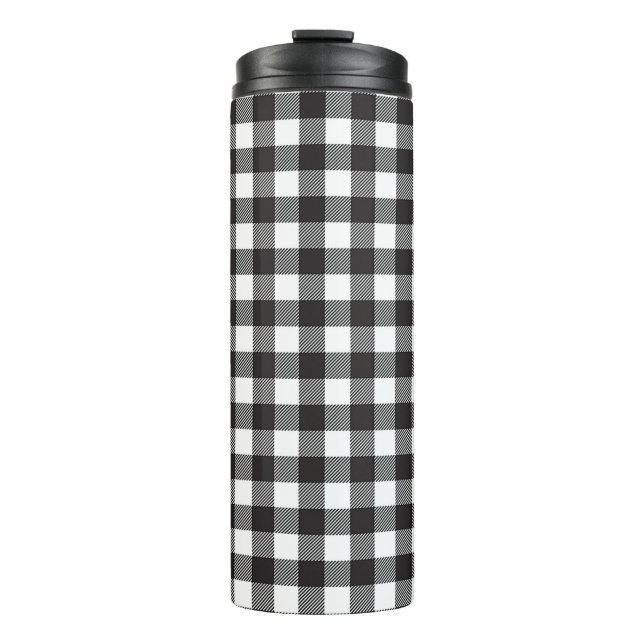 Bouteilles Isothermes Bonnet à bec noir et blanc Plaid Travel Muchbler (Devant)