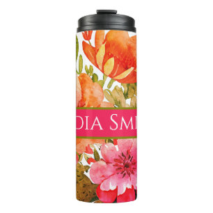 Bouteilles Isothermes Bonnet à boisson florale personnalisée
