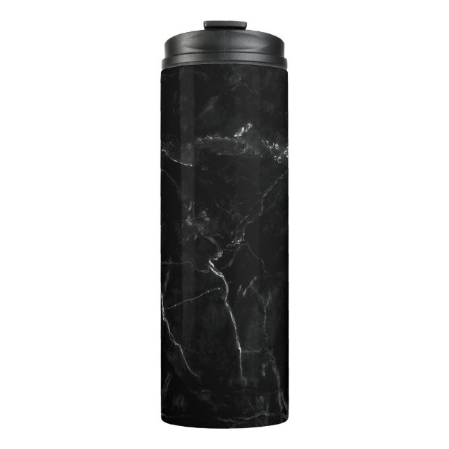 Bouteilles Isothermes Bonnet en acier inoxydable en marbre noir (Devant)