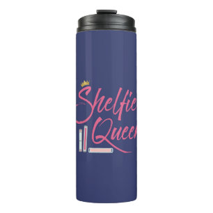 Bouteilles Isothermes Book Lover Shelfie Queen bleu et rose