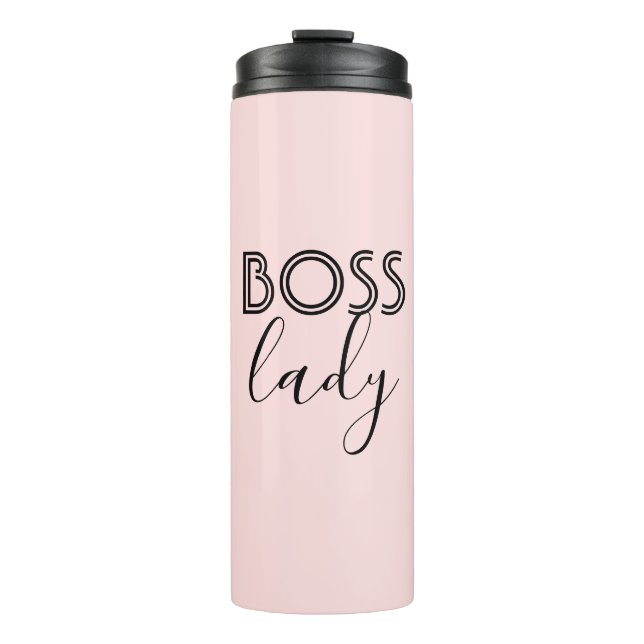 Bouteilles Isothermes Boss Lady Thermal Tumbler | Rose et noir (Devant)