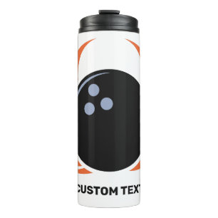 Bouteilles Isothermes Boule de Bowling de texte personnalisé avec flamme