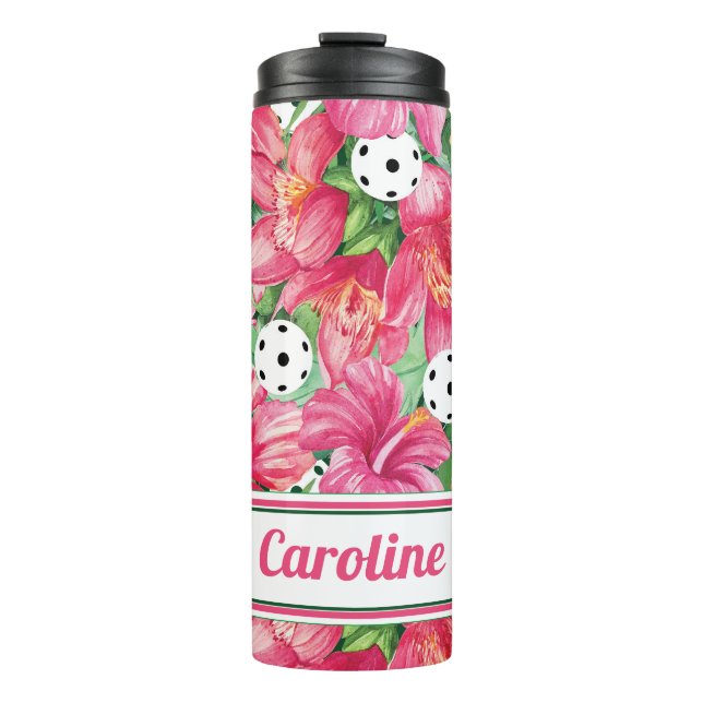 Bouteilles Isothermes 🌺 🌴 Boule de pickles tropicaux avec hibiscus de  (Devant)