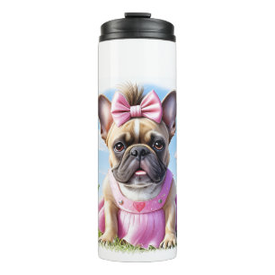 Bouteilles Isothermes Bouledogue français Fleurs Bouledogue Français