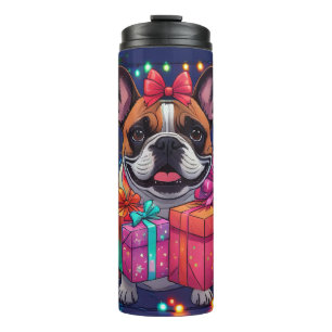 Bouteilles Isothermes Bouledogue français Noël