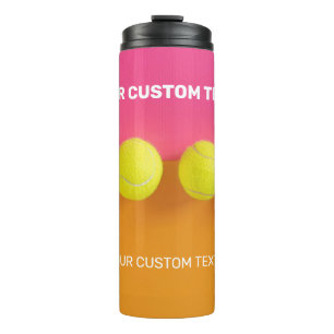 Bouteilles Isothermes Boules de tennis de texte personnalisées