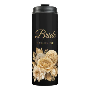 Bouteilles Isothermes Bouquet-Bride de fleurs neutres-