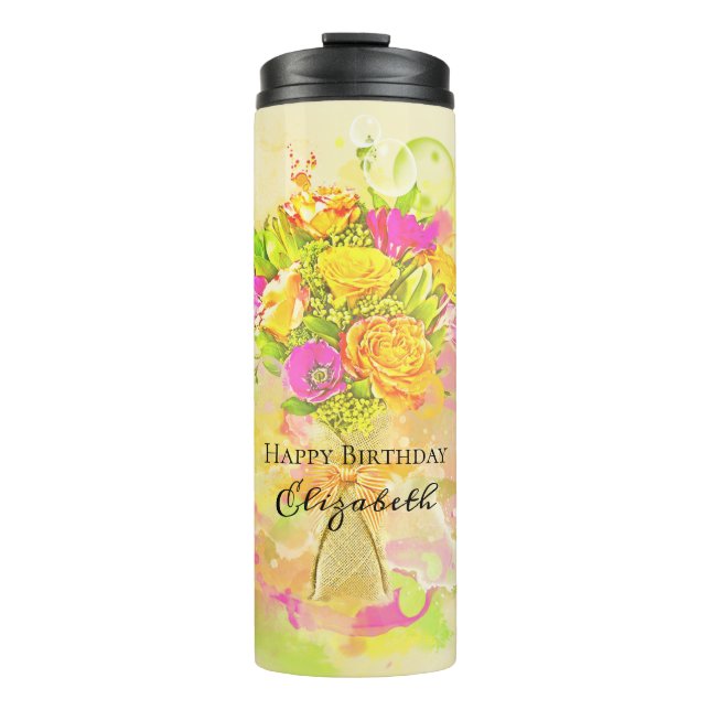 Bouteilles Isothermes Bouquet du Watercolor (Devant)