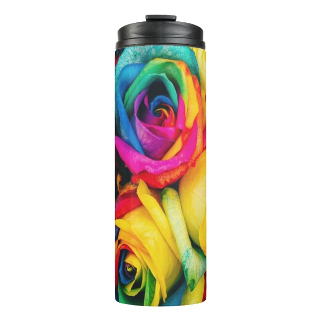 Bouteilles Isothermes Bouquet Rose arc-en-ciel (Devant)