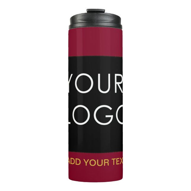 Bouteilles Isothermes Boutique Burgundy Red Personnalisable Ajouter Votr (Devant)