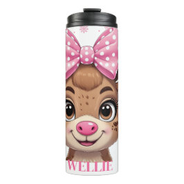 Bouteilles Isothermes Bow Reindeer Christmas Girls Personalized Tumbler