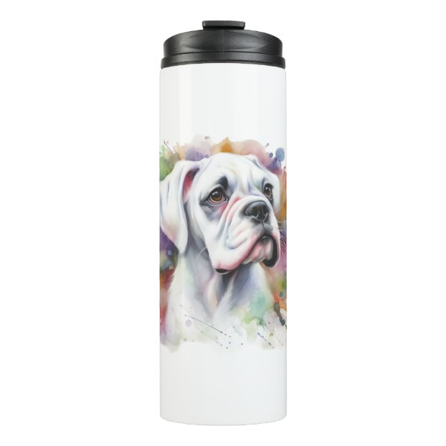 Bouteilles Isothermes 🐾 Boxer Chien Joy 🐾 Boxer Whimsical Spattered À  (Devant)