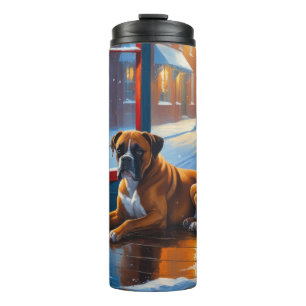 Bouteilles Isothermes Boxeur avec lumières de Noël vacances
