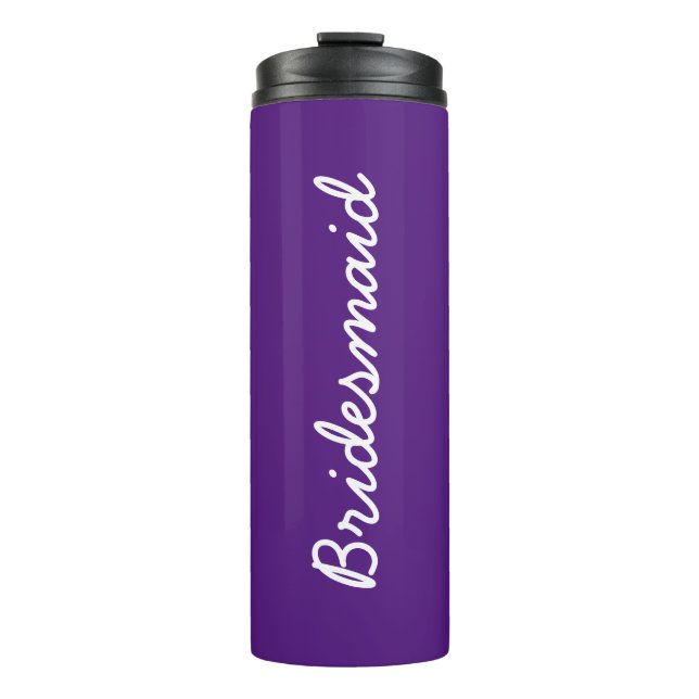 Bouteilles Isothermes Bridesmaid Monogrammes Mariage Cadeau Favoriser Pu (Devant)