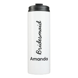 Bouteilles Isothermes Bridesmaid Monogrammes Nom Mariage Cadeau Favorise