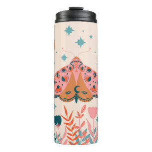 Bouteilles Isothermes Bright Folk art Moths motif