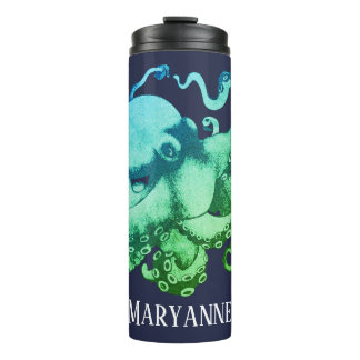 Bouteilles Isothermes Bright Ocean Hues Nautiques Octopus & Nom