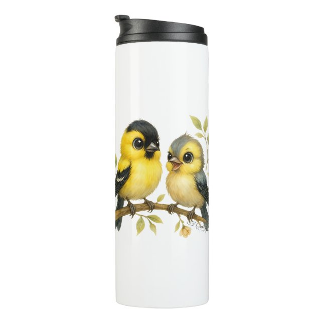 Bouteilles Isothermes Brillant Goldfinch américain (Tourné sur la droite)