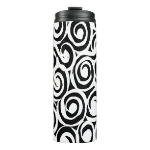 Bouteilles Isothermes Brosse le motif de grunge. Vintage blanc et noir.