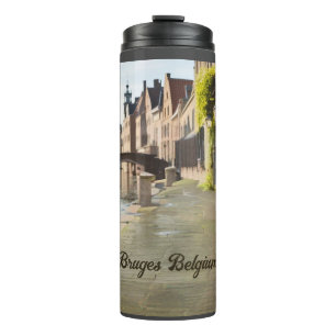 Bouteilles Isothermes Bruges Belgique Croquis médiéval  