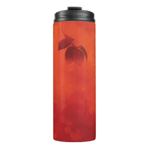 Bouteilles Isothermes Brûlé Orange Persimmon Feuilles Abtract Automne