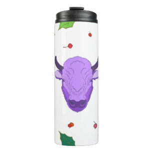 Bouteilles Isothermes Bull, houx, mistletoe et baies. Le symbole o