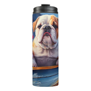 Bouteilles Isothermes Bulldog anglais sur une pagaie : une aventure Pitt