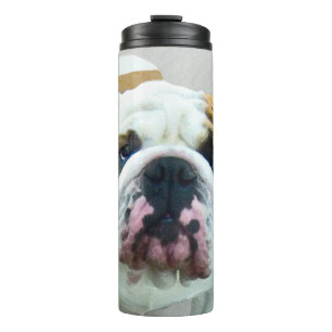 Bouteilles Isothermes Bulldog Painting - Joli art original chien