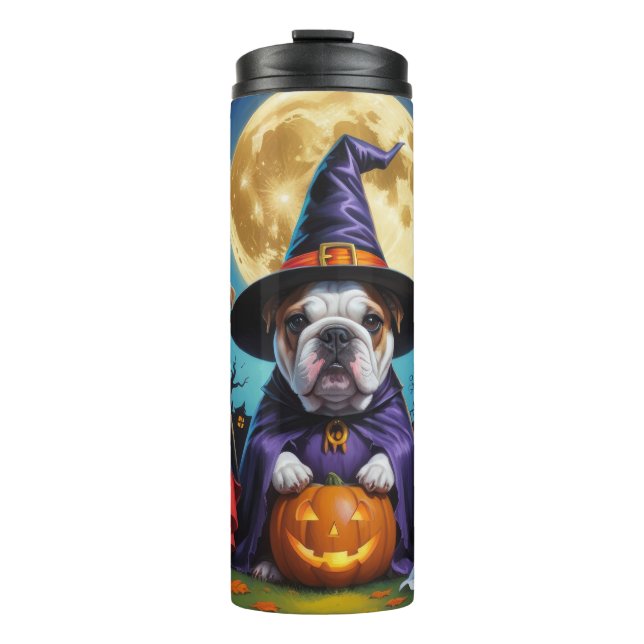 Bouteilles Isothermes Bulldogs Citrouille Halloween drôle (Devant)