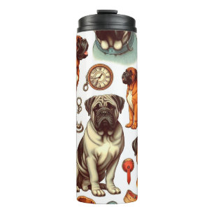 Bouteilles Isothermes Bullmastiff rétro