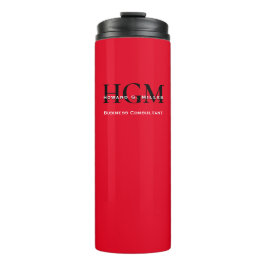 Bouteilles Isothermes Business Modern Rouge Noir 3 Lettre Monogramme Log
