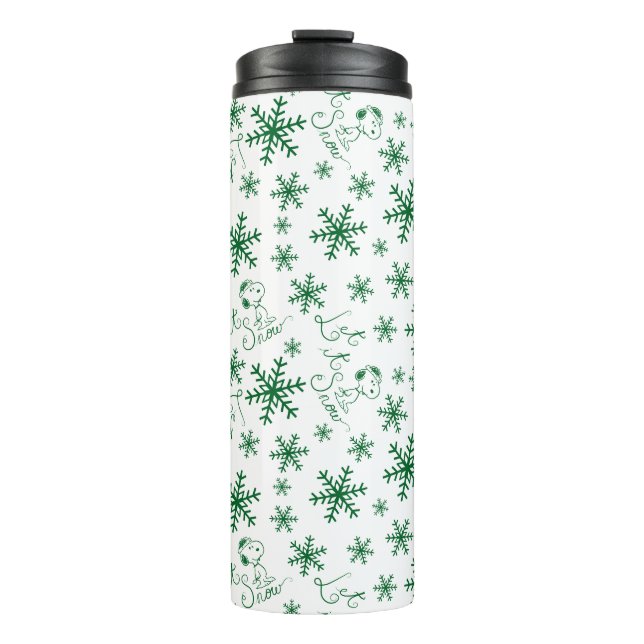 Bouteilles Isothermes cacahuètes | Christmas Snoopy Let It Snow Motif (Devant)
