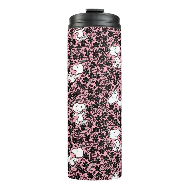 Bouteilles Isothermes cacahuètes | Snoopy Flower Vine Motif (Devant)