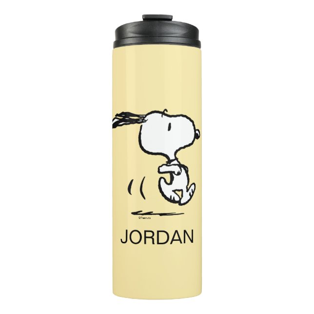 Bouteilles Isothermes cacahuètes | Snoopy Running | Ajouter Votre Nom (Devant)