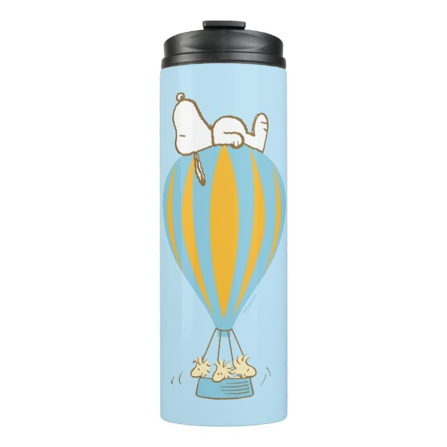 Bouteilles Isothermes cacahuètes | Snoopy & Woodstock Hot Air Balloon (Devant)