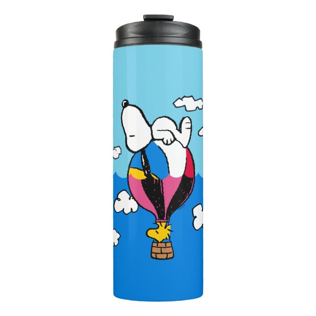 Bouteilles Isothermes cacahuètes | Snoopy & Woodstock Hot Air Balloon (Devant)