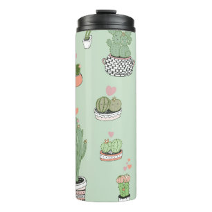 Bouteilles Isothermes Cactus Love : Joli Motif de dessin animé.